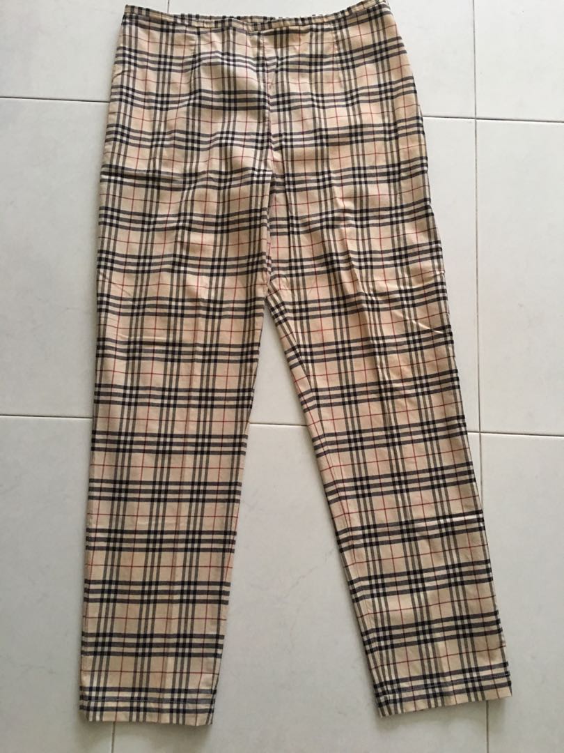 burberry checkered pants