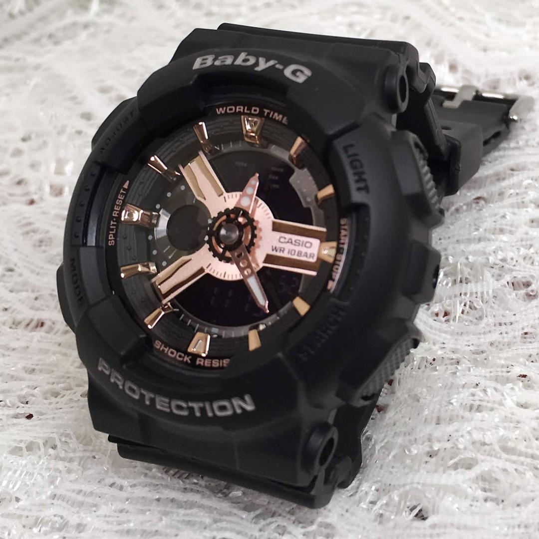 Casio Baby G BA 110RG 1A BA 110RG 1ADR BA 110RG 1 Standard Analog Digital Ladies Watch BA 110RG BA 110