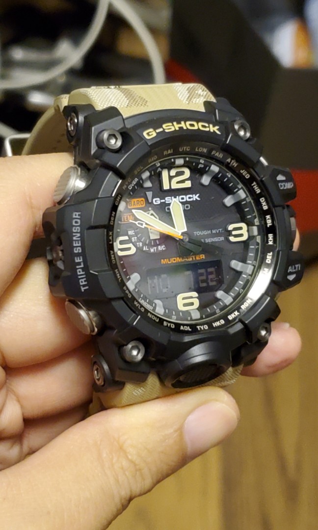 放Casio G-Shock 沙色迷彩大泥王, 行版齊盒, 名牌, 手錶- Carousell