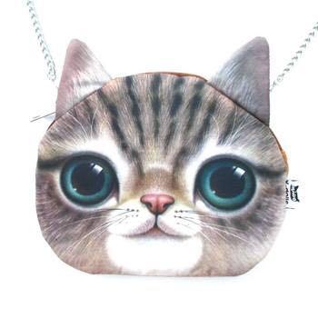 cat face cross body bag