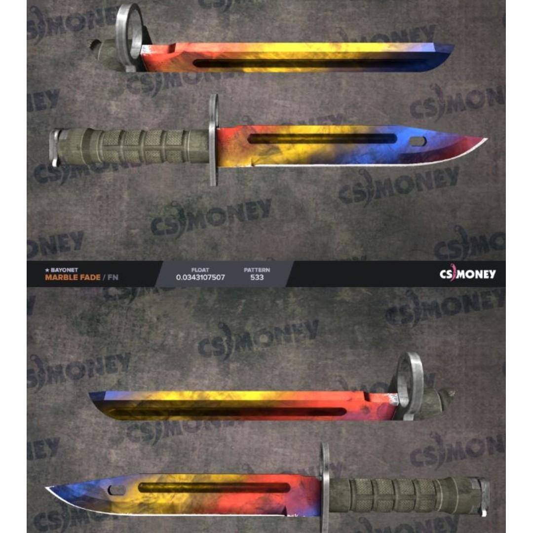 Csgo Bayonet Marble Fade Fn Toys Games Video Gaming In Game Products On Carousell