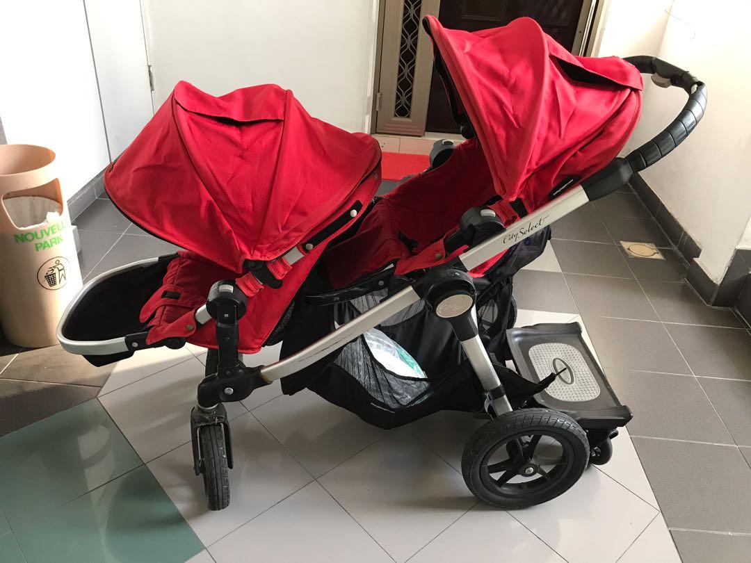 Double Single Stroller With Standing Platform Babies Kids Strollers Bags Carriers On Carousell