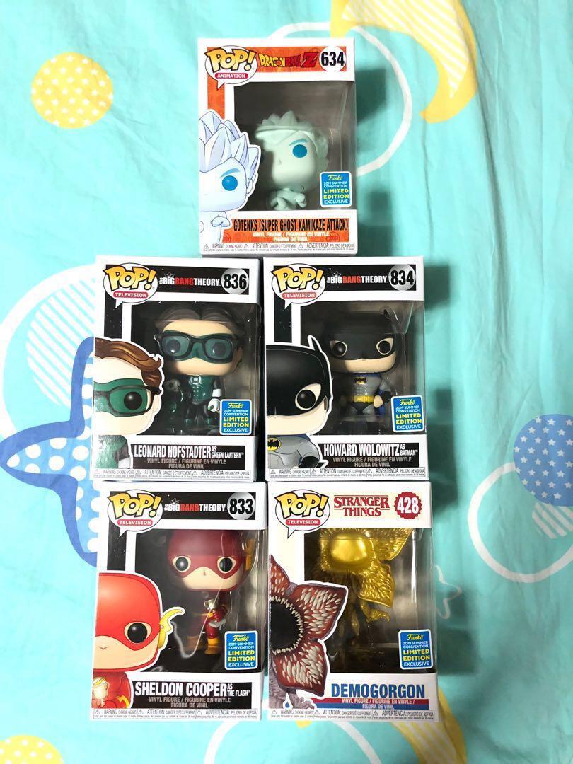 Fresh SDCC Funko Pops! (Category: Designer & Blind Box Toys) located in San Juan City. Submitted by shoppername (Listing ID 240996757, Image 1). Description: SDCC Exclusives Sale! Now onhand! All pops are 10/10. Demogorgon Gold - Php1,500 ONLY Big Bang Theory Leonard - SOLD Howard - SOLD Sheldon - SOLD Gotenks - RESERVED Meetups at GH, Glorietta, Greenbelt or Mall of Asia. PM if interested POPS REPRICED.