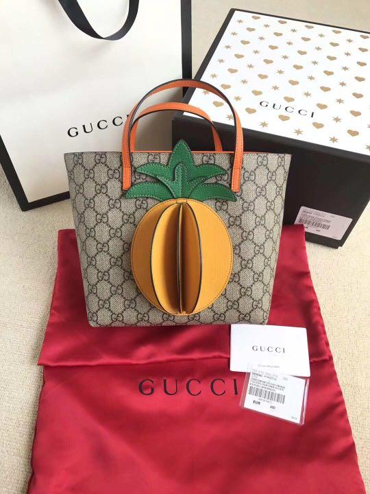 GG tote with pineapple, Luxury, Bags 