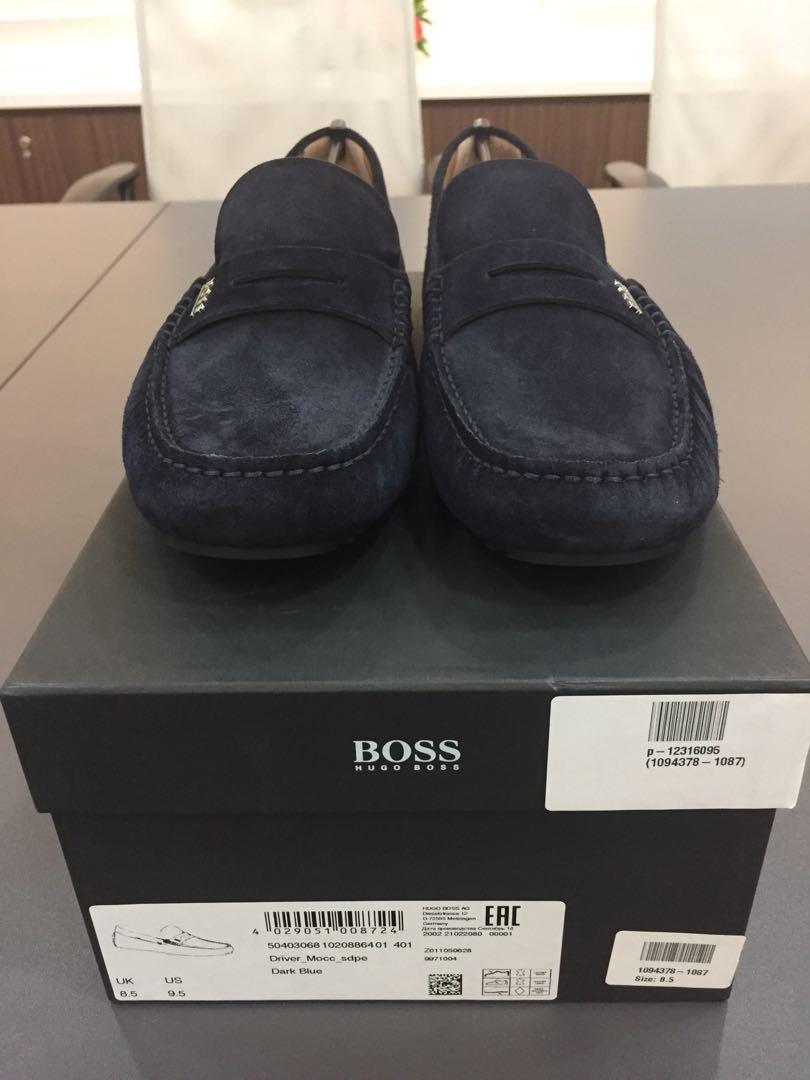 hugo boss suede driving shoes