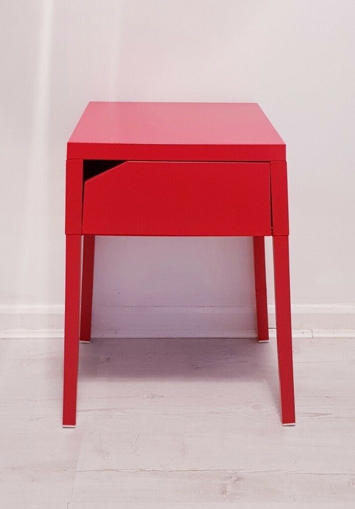 Ikea Selje Red Bedside Table