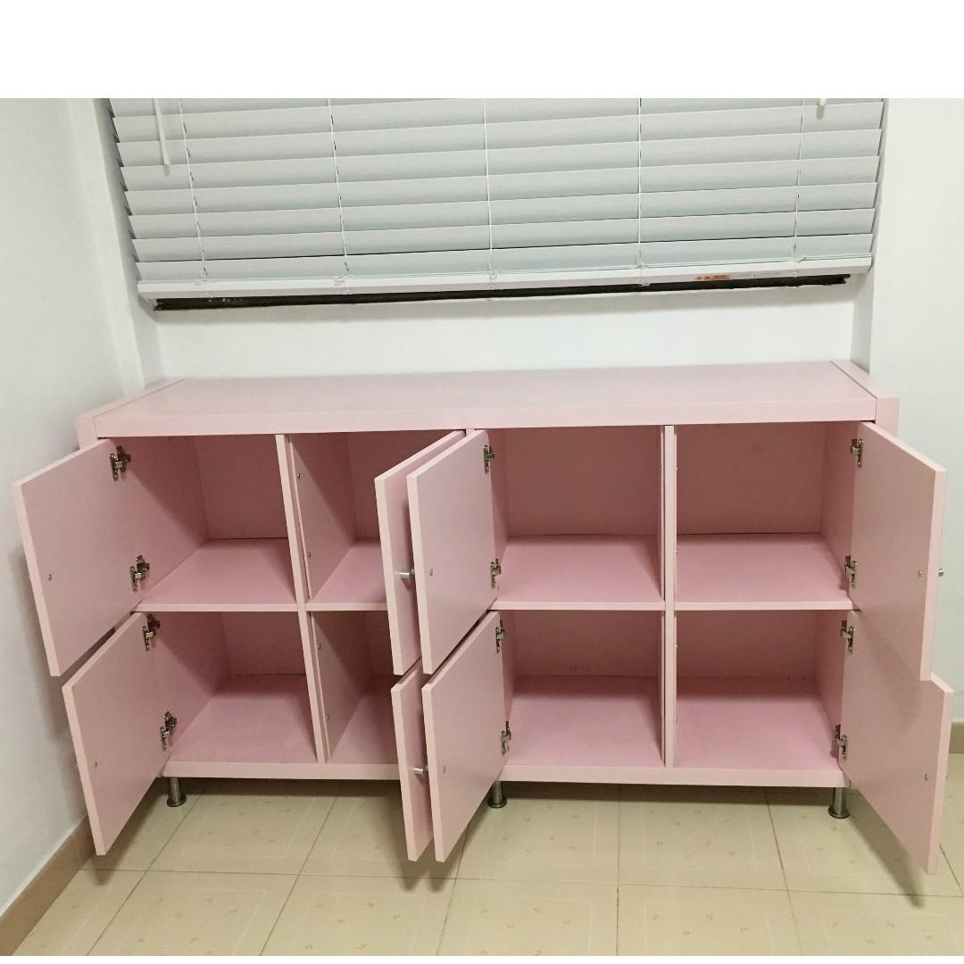 IKEA Storage with doors and legs 147x39x85 cm, Furniture & Home