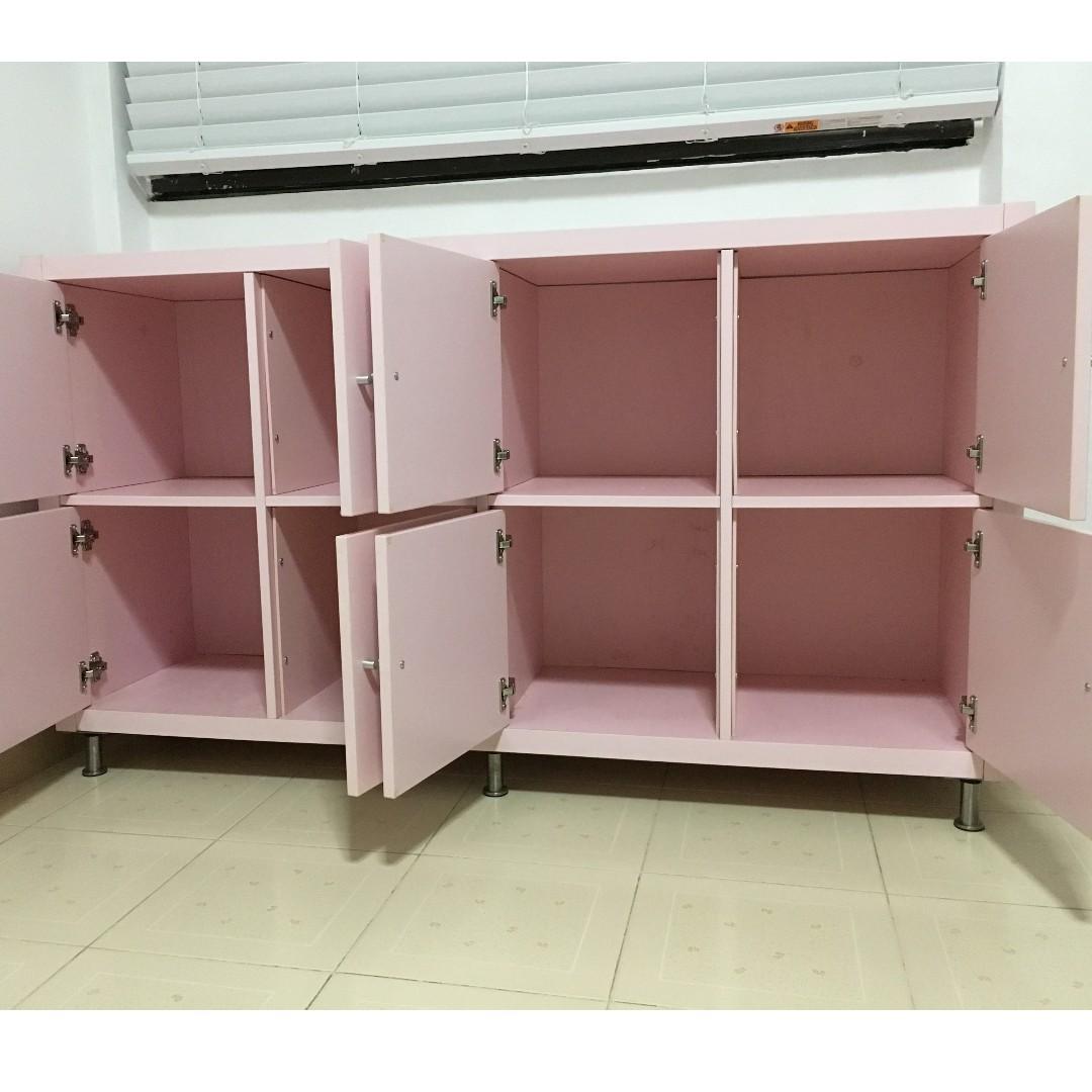 IKEA Storage with doors and legs 147x39x85 cm, Furniture & Home