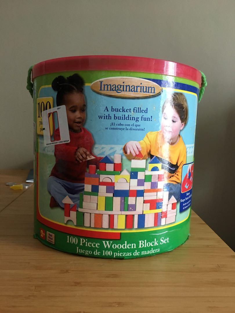 Imaginarium 100 piece wooden block set, Hobbies & Toys, Toys & Games on