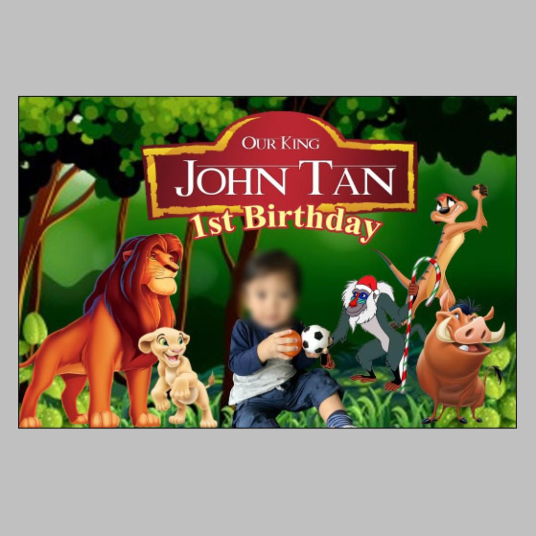 Lion King Milestone Board Stickers Labels Banner Poster