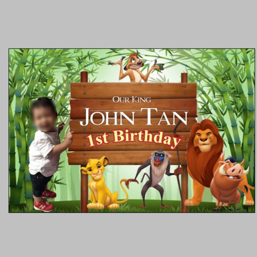 Lion King Milestone Board Stickers Labels Banner Poster