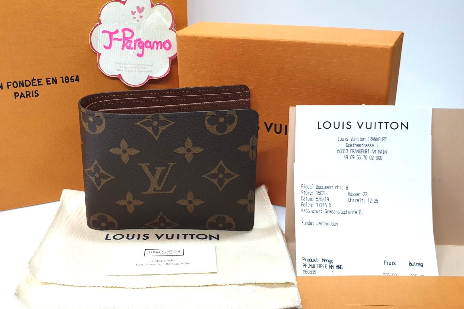 Louis Vuitton Portefeuille Multiple Bifold Wallet Purse M60895 Ra0074