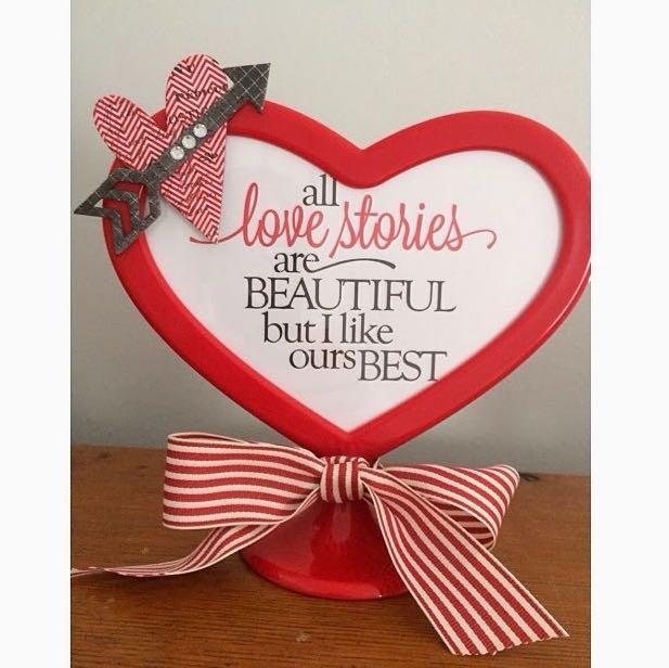 New Ikea Red Heart Photo Frame Bingkai Hati Merah Perabotan Rumah Di Carousell