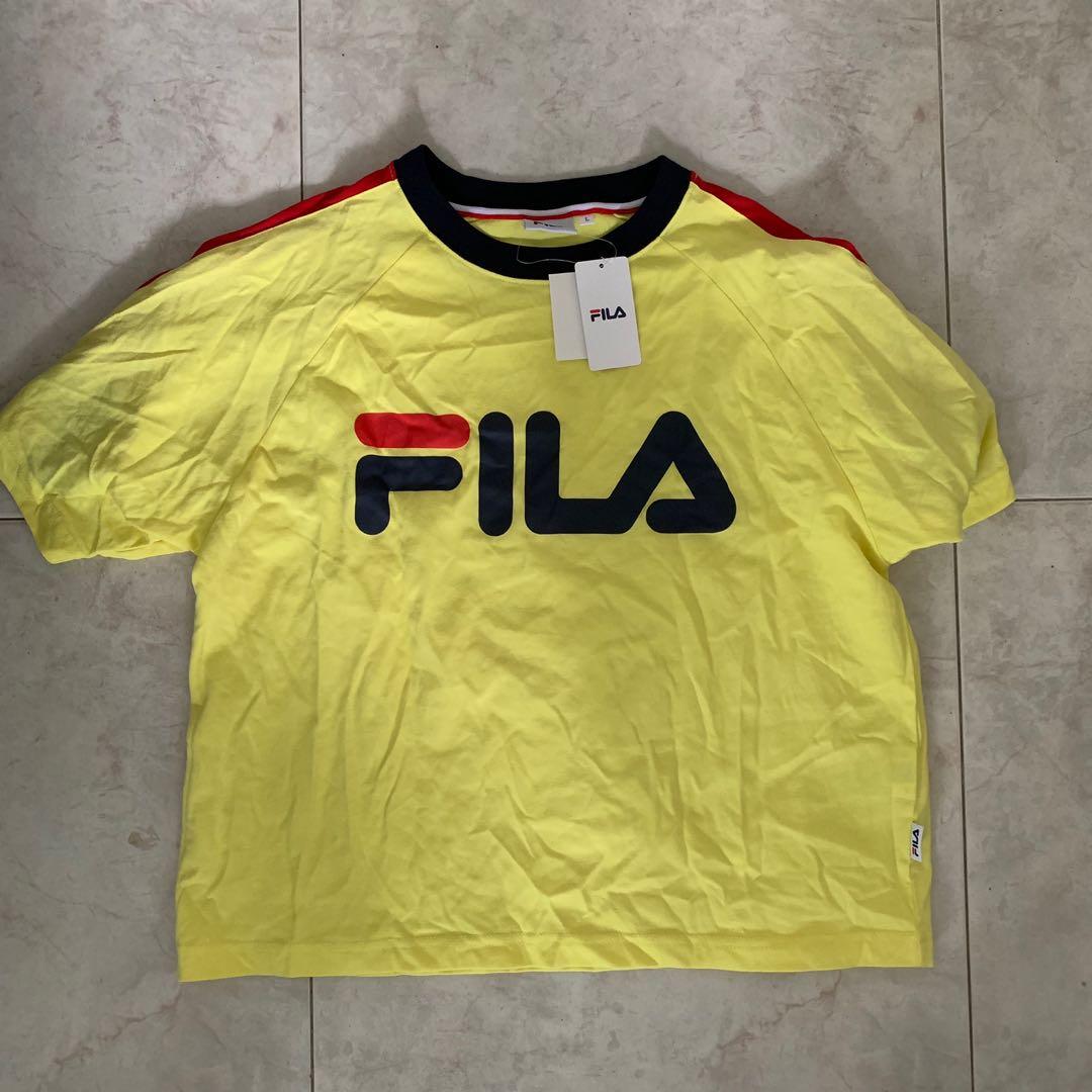 fila crop top yellow