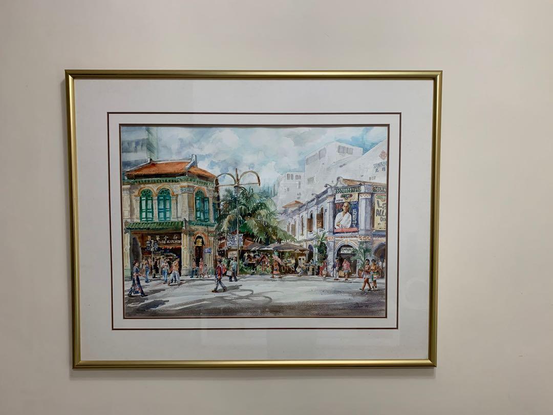 Old Singapore Watercolour Watercolour Painting On Carousell