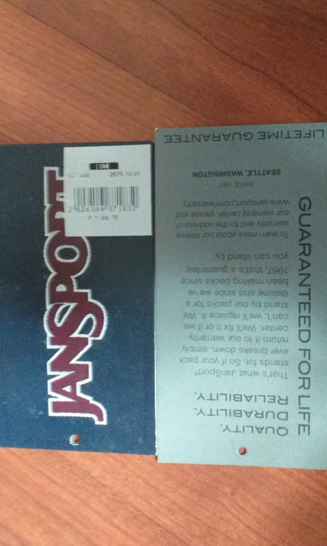 Original Jansport Backpack with Lifetime Guarantee, Women's Fashion