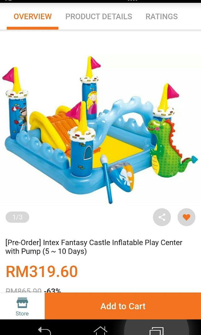 Intex fantasy hotsell castle play center