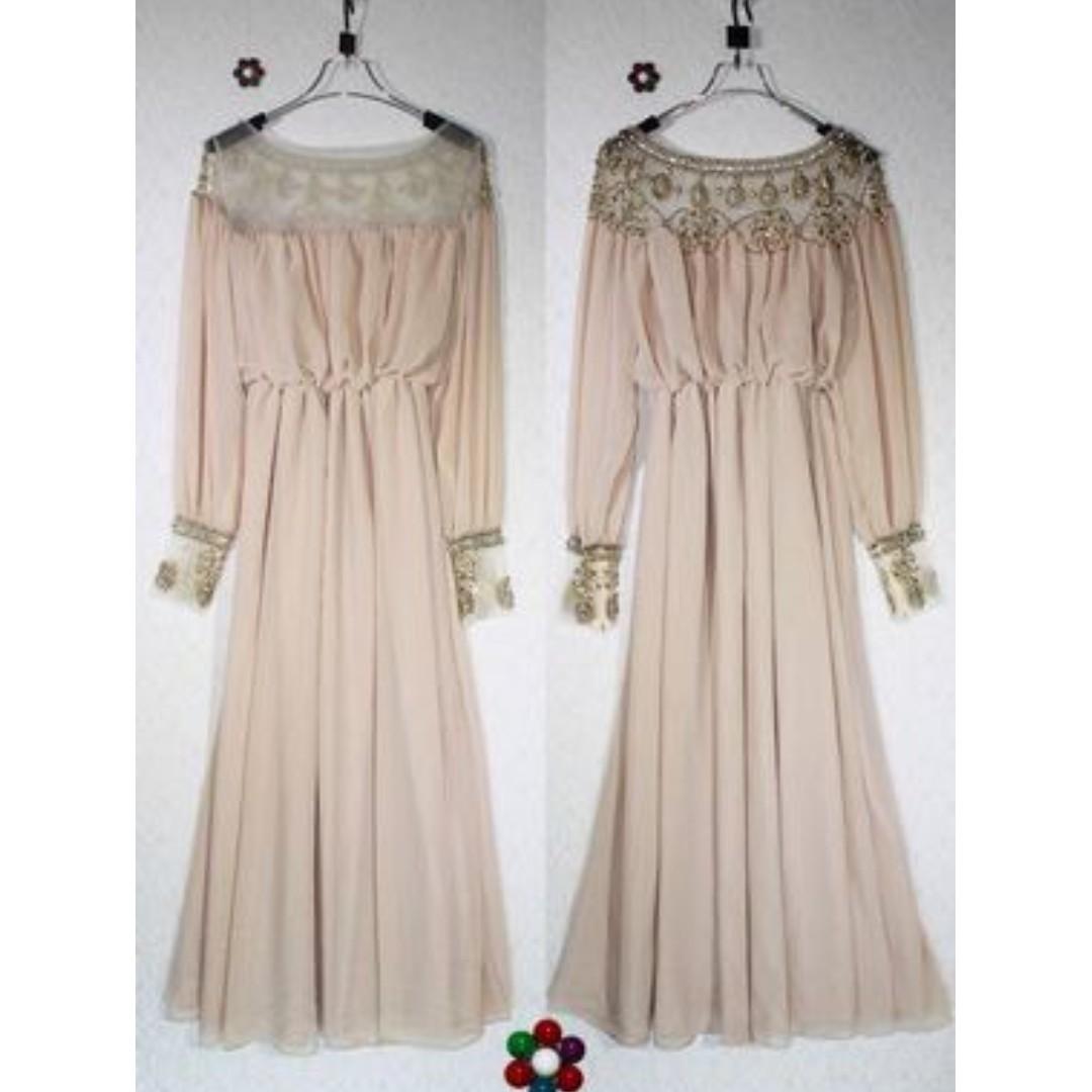 Gold chiffon dress new arrivals