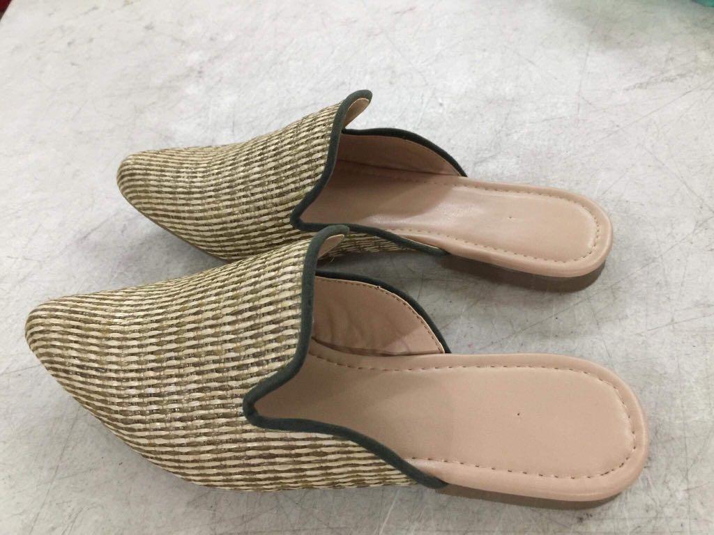 rattan mules