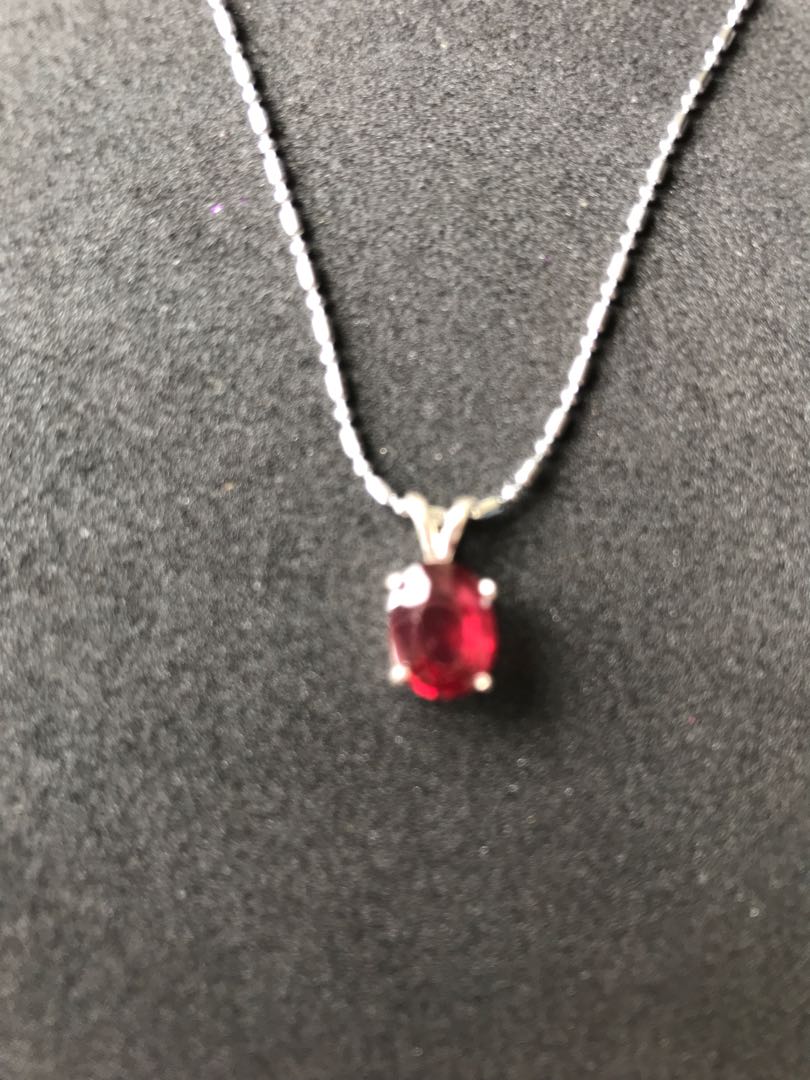 Red Sapphire with chain Women s Fashion Jewelry Organisers