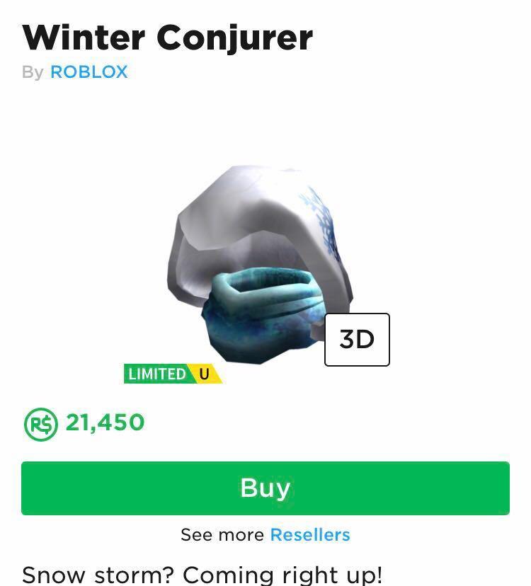 Roblox Winter Conjurer On Carousell - roblox login in fb