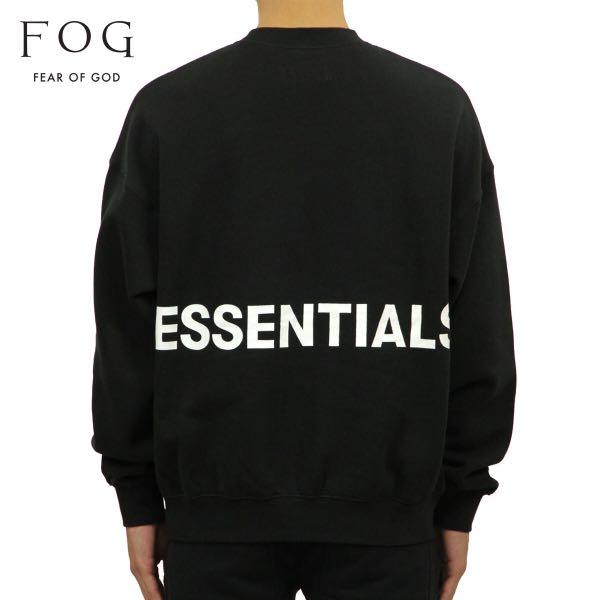 God Essentials Black Logo Crew 