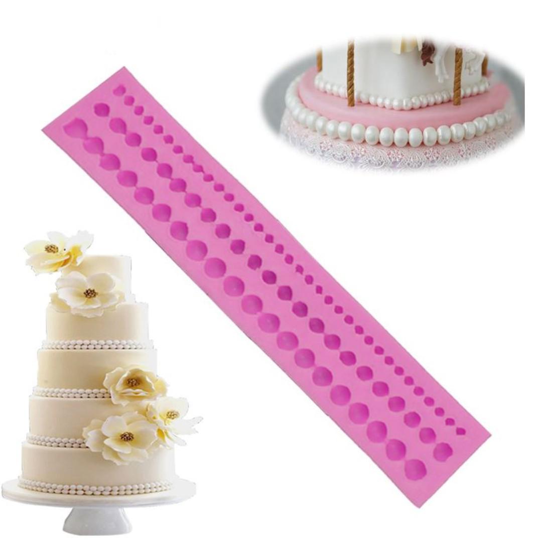 String Of Pearl Silicone Mould Cake Decorating Pearls Silicon Mold