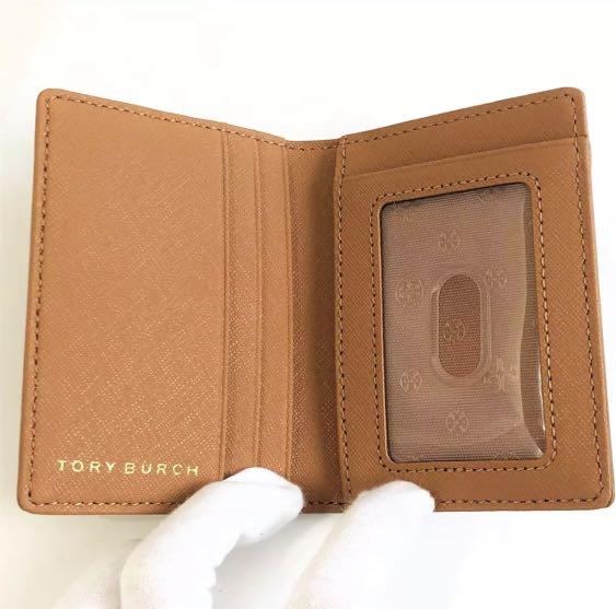Tory Burch Emerson Foldable Card Case (Cardamom), Women's Fashion, Bags