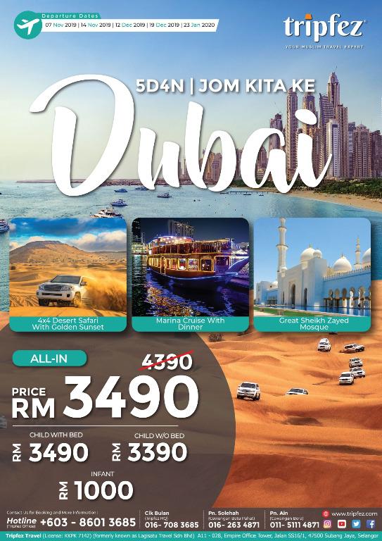 Tripfez 5d4n Dubai On Carousell