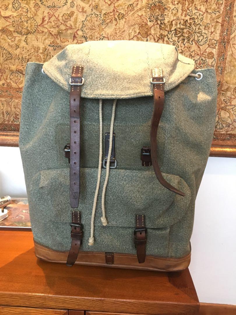 vintage swiss military backpack