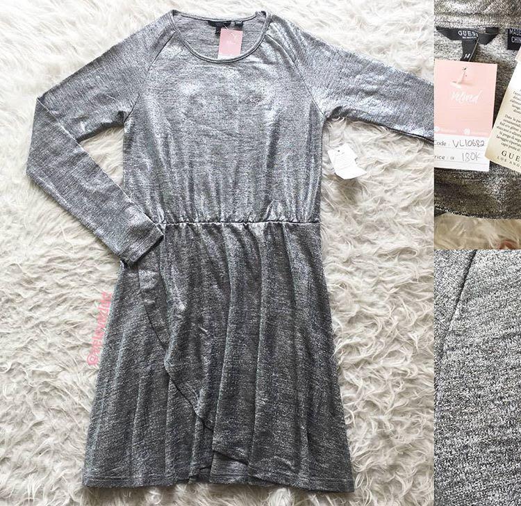 guess silver dress