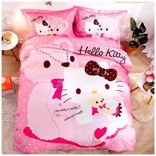 🎀🐻Hello Kitty and Teddy Bedding Set
