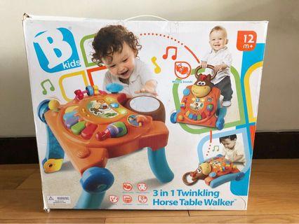 3 in 1 twinkling horse table walker