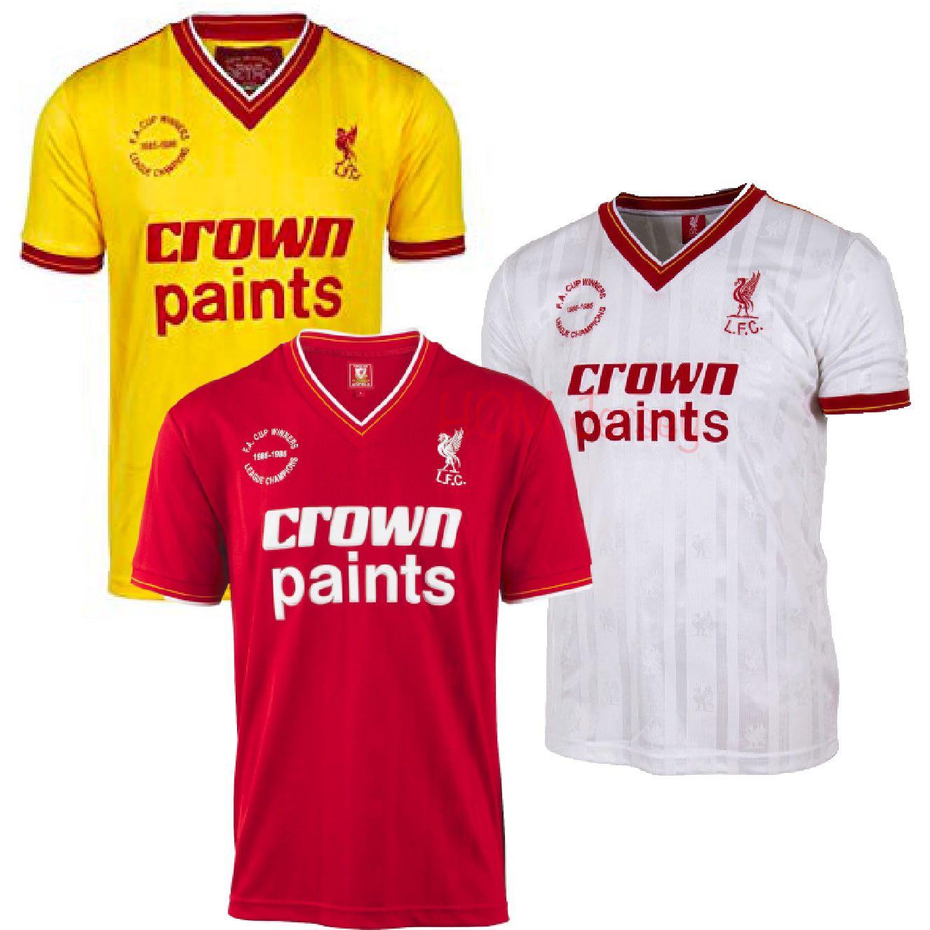 85 86 Liverpool FC retro kits Men s Fashion Tops Sets Formal