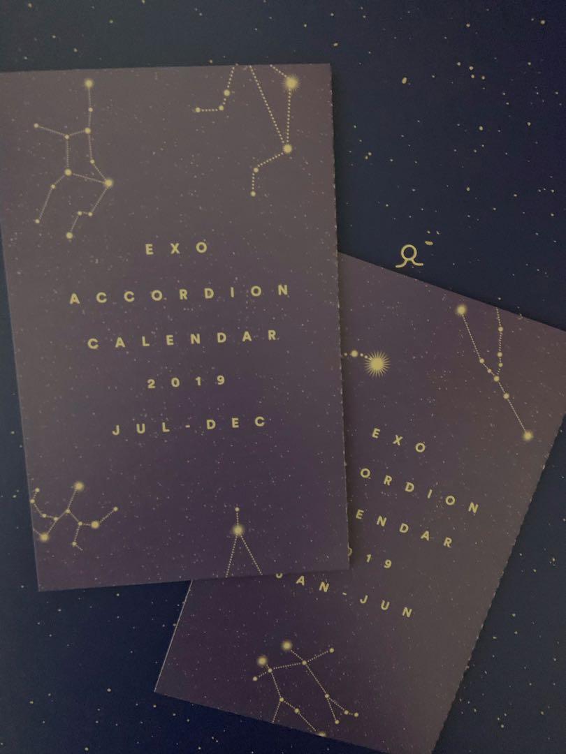 EXO Accordion Calendar SG 2019 (Category: Music Accessories) located in Makati City. Submitted by sehuniast (Listing ID 241773244, Image 1). Description: .