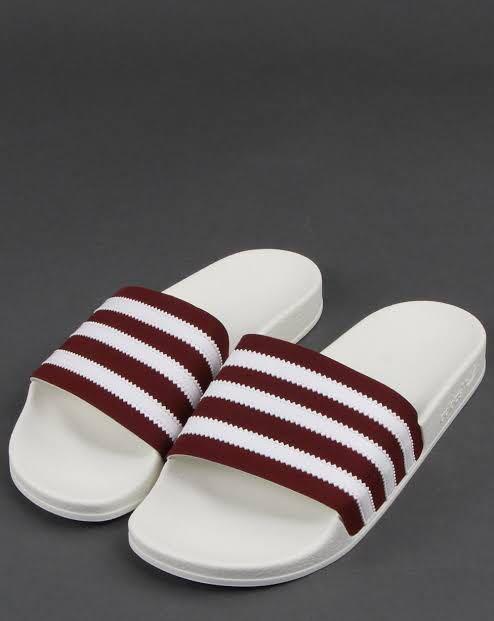 adidas adilette burgundy