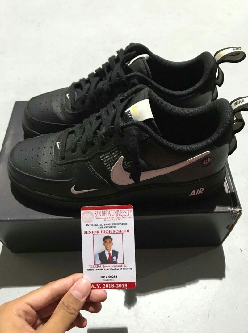 mens black air force 1 utility