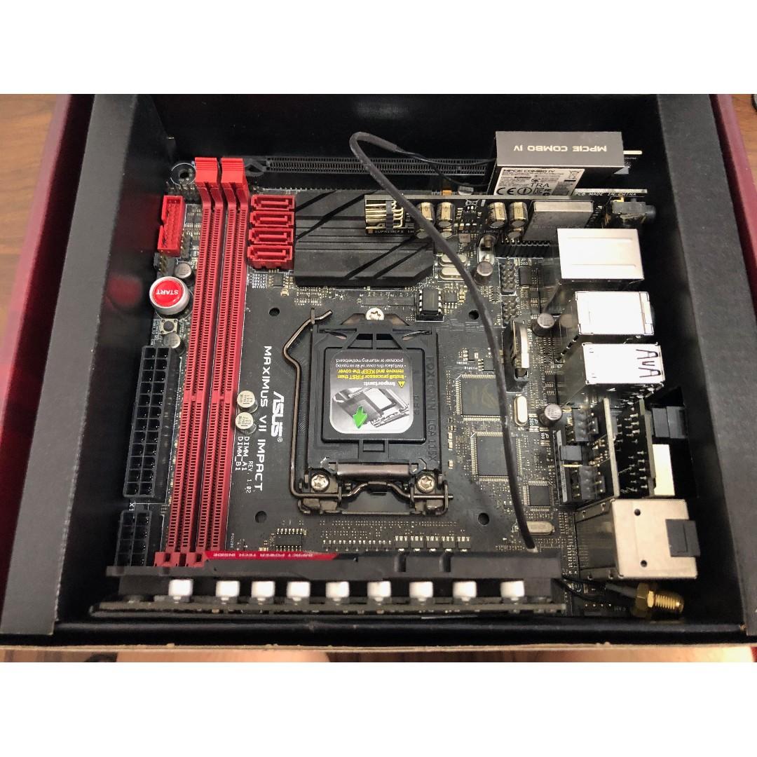 ASUS ROG Maximus VII Impact motherboard, with Win10 code tied to mobo