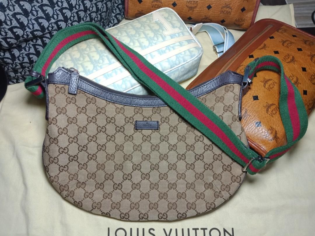 Authentic Gucci GG canvas Sling Bag, Luxury, Bags & Wallets on