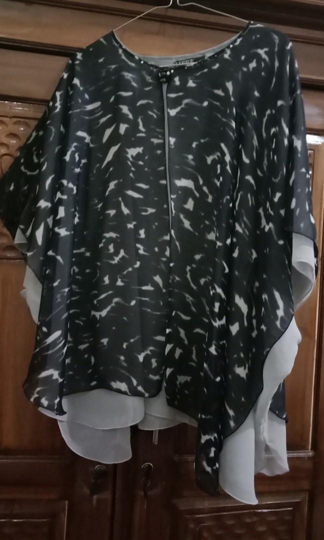 Black Silver Tunik Olshop Fashion Olshop Wanita On Carousell