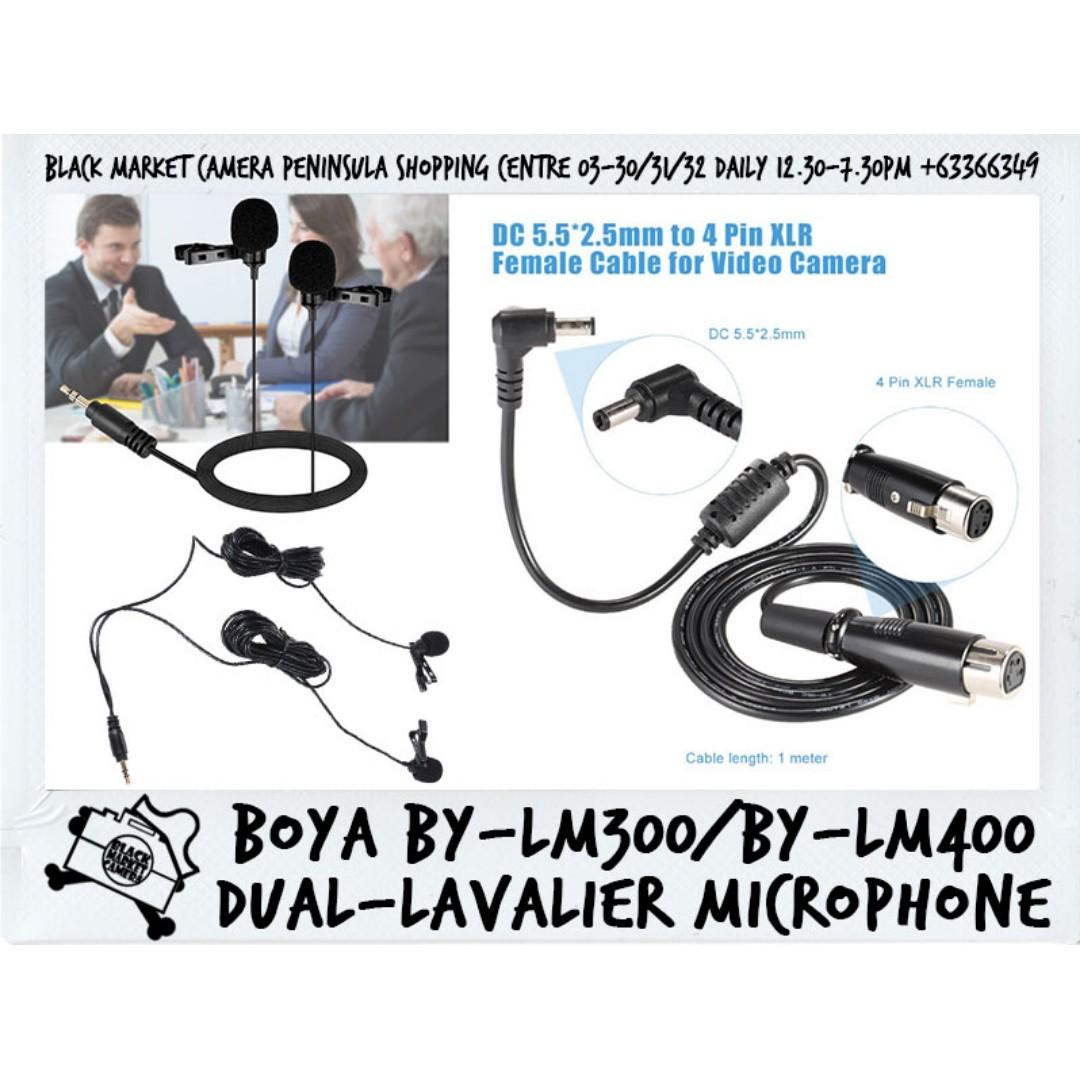 Bmc Boya By Lm300 By Lm400 Dual Lavalier Microphone For Dslr Camcorders Smartphones Tablets Pc Electronics Audio On Carousell
