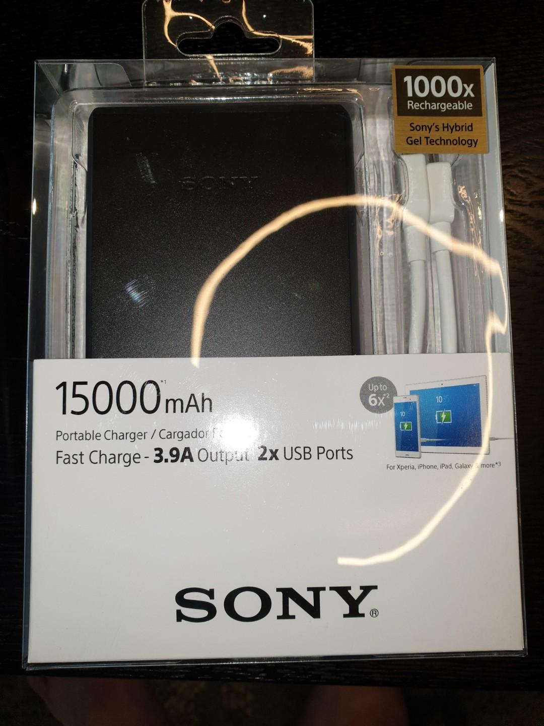 Bnib Sony Cp S15 B Portable Charger Electronics Others On Carousell