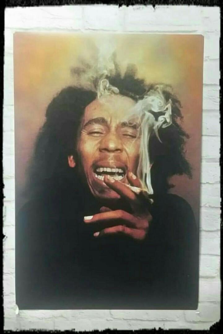 Bob Marley Smoke Poster Room Wall Marley Art Painting Decor