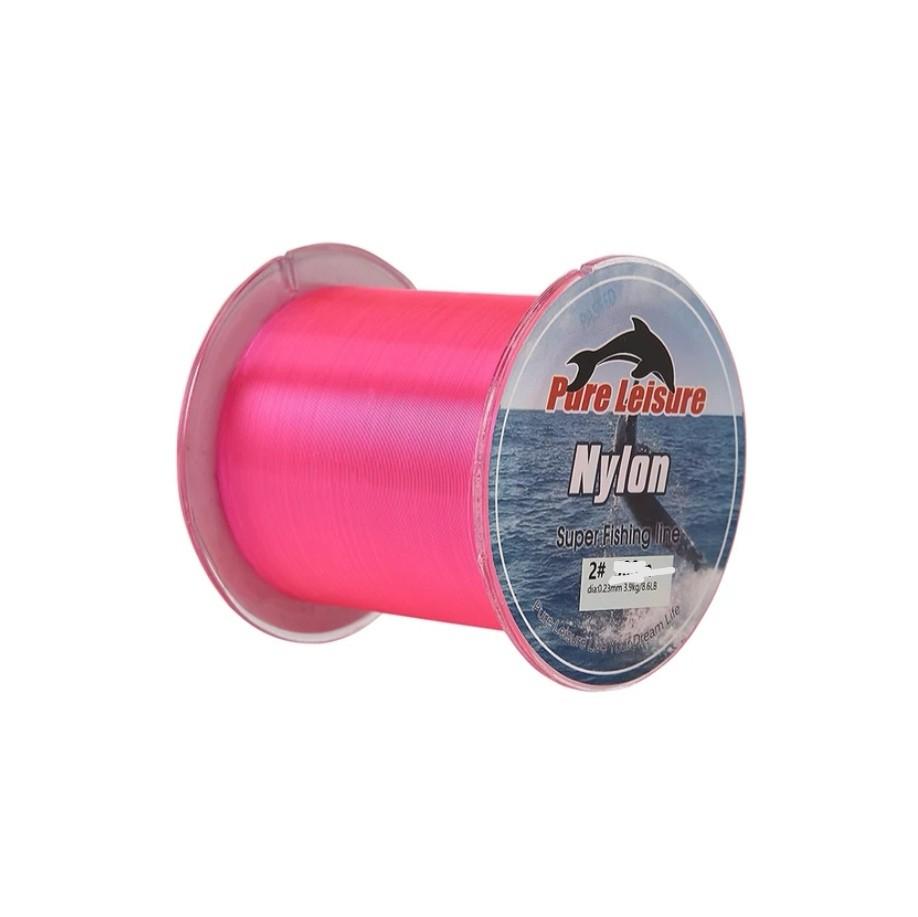 BRAND NEW PURELEISURE 100M NYLON MONOFILAMENT FISHING LINE MADE IN JAPAN  (HOT PINK COLOUR)
