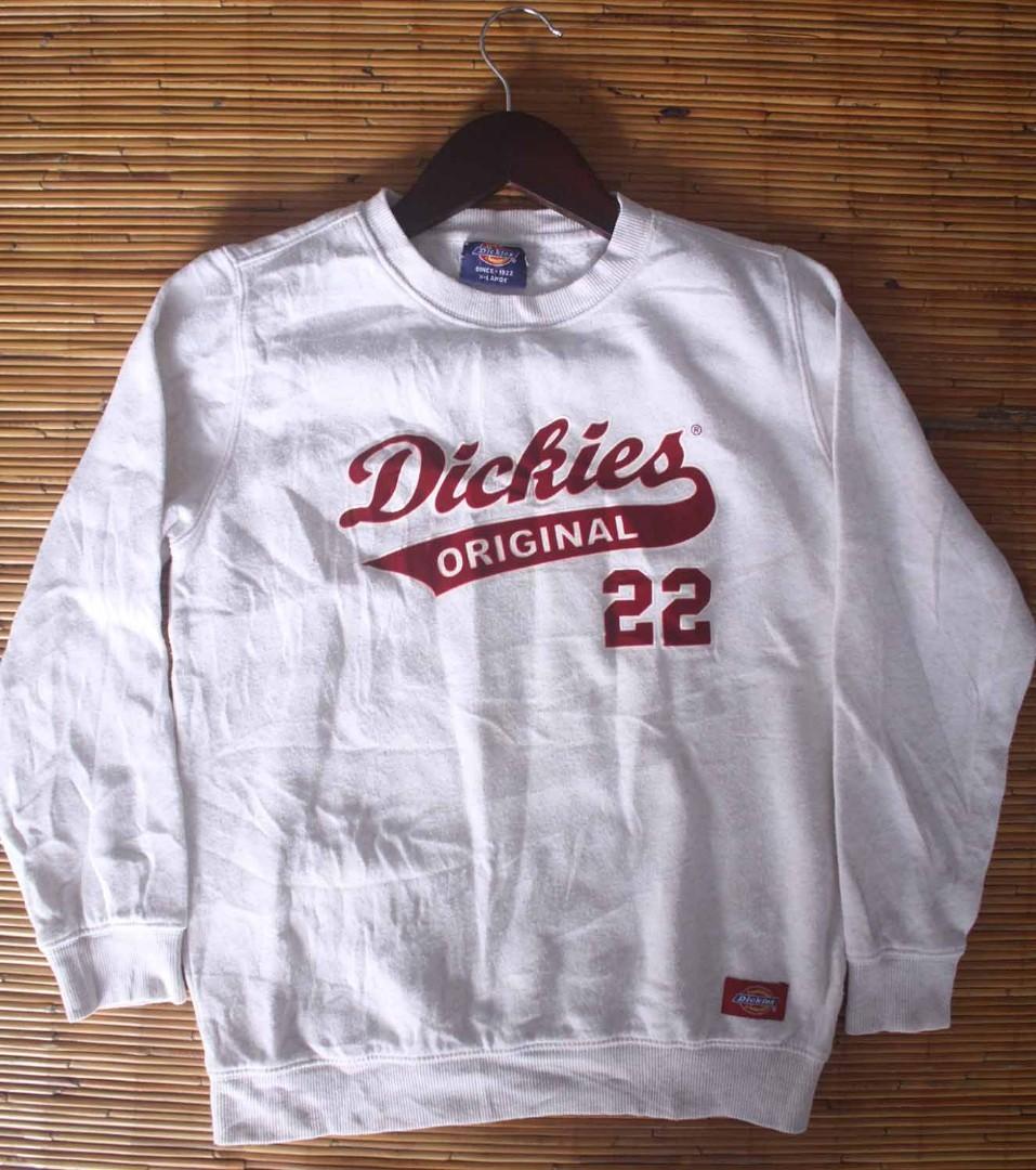 Crewneck Dickies tx-22 white, Fesyen 