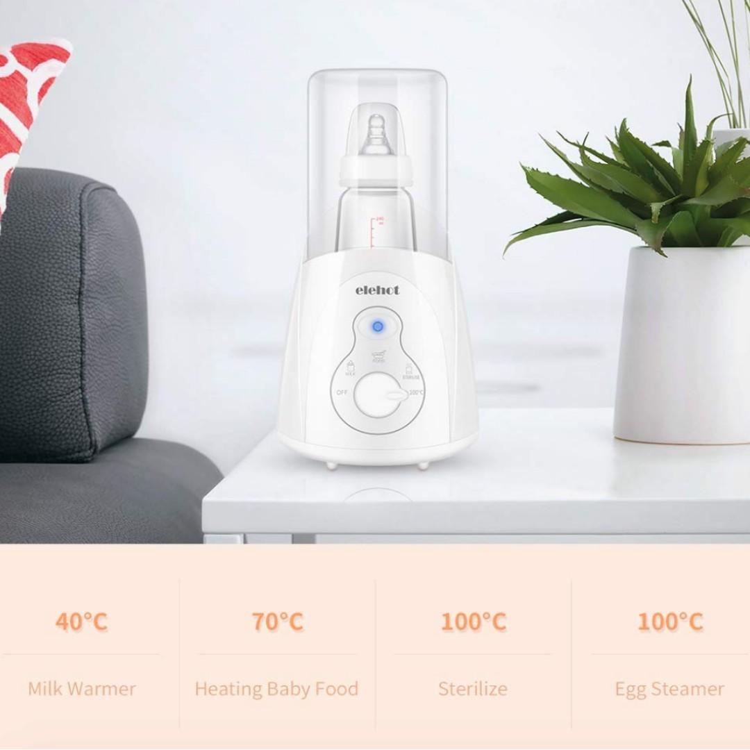 ELEHOT Bottle Warmer Sterilizer 3 in 1 Breast Milk and Food Heater for Baby with Accurate Temperature Control Auto Shut Off Portable for Home
