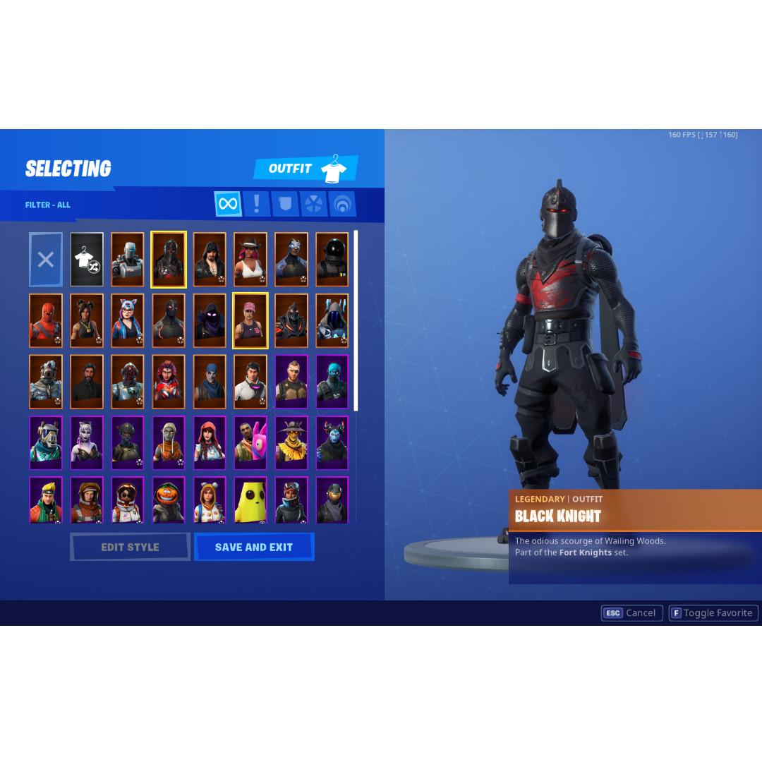 Fa Stacked Og Black Knight Fortnite Account Toys Games Video