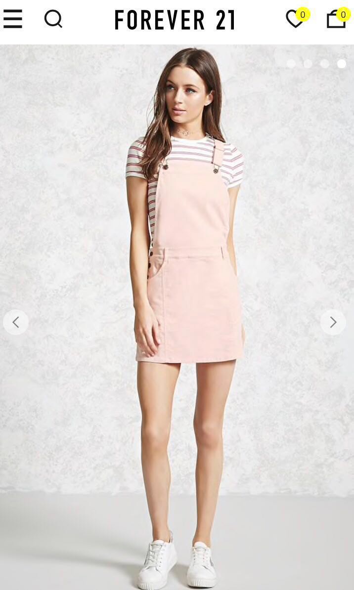 Forever 21 pink overall dress 2025