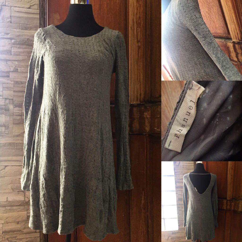 Grey knitted low back dress (Category: Dresses) located in Cabuyao City. Submitted by maximscollection (Listing ID 241755185, Image 1). Description: .