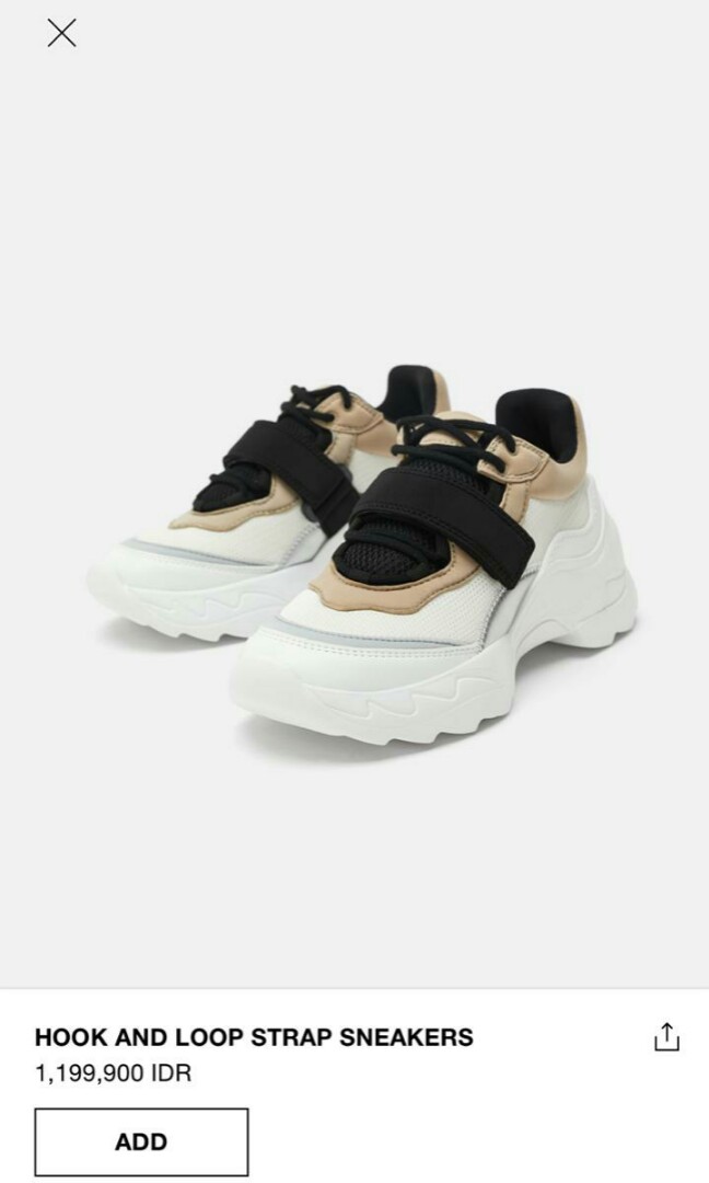 Hook and loop outlet strap sneakers zara